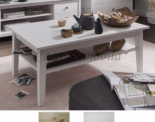 Couchtisch 116x45x70cm SOLVITA Kiefer massiv