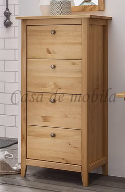 Jugendzimmer Schubladenkommode SOLVITA Kiefer massiv gelaugt geölt Casa de mobila Goslar