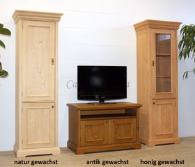 Wohnwand 3-teilig VICTORIA Landhaus Fichte massiv Anbauwand 3-teilig Landhaus Fichtenholz massiv Casa de mobila Goslar