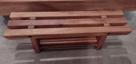 Holzbank balken WOODSTOCK 120x41x32cm eichenholz massiv geölt Casa de mobila Goslar