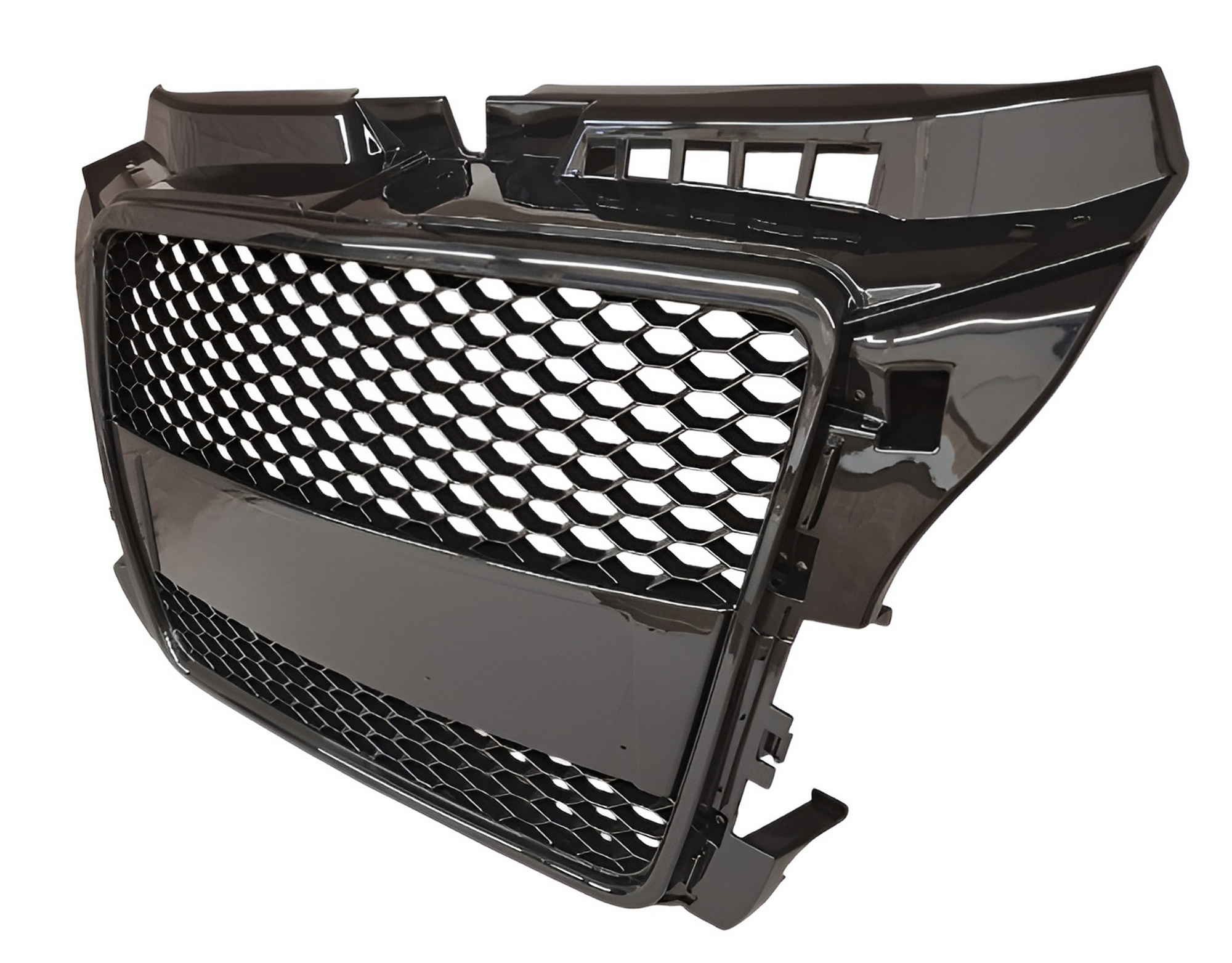Calandre Grille Nid D'abeilles Noir Brillant compatible avec Audi A3 S3 RS3 8P 2008-2013 - 1122171 Calandre Grille Nid D'abeilles Noir Brillant compatible avec Audi A3 S3 RS3 8P 2008-2013 - 1122171