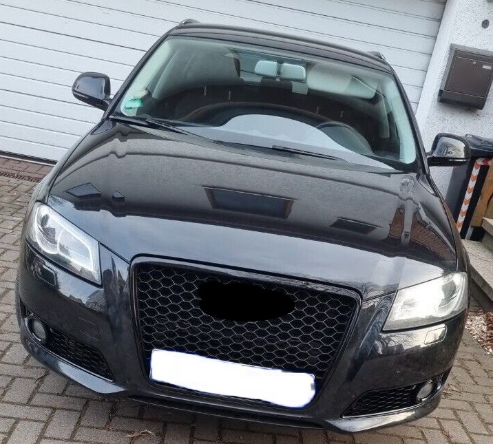 Kühlergrill Sportgrill Waben Gitter Grill Schwarz für Audi A3 / S3