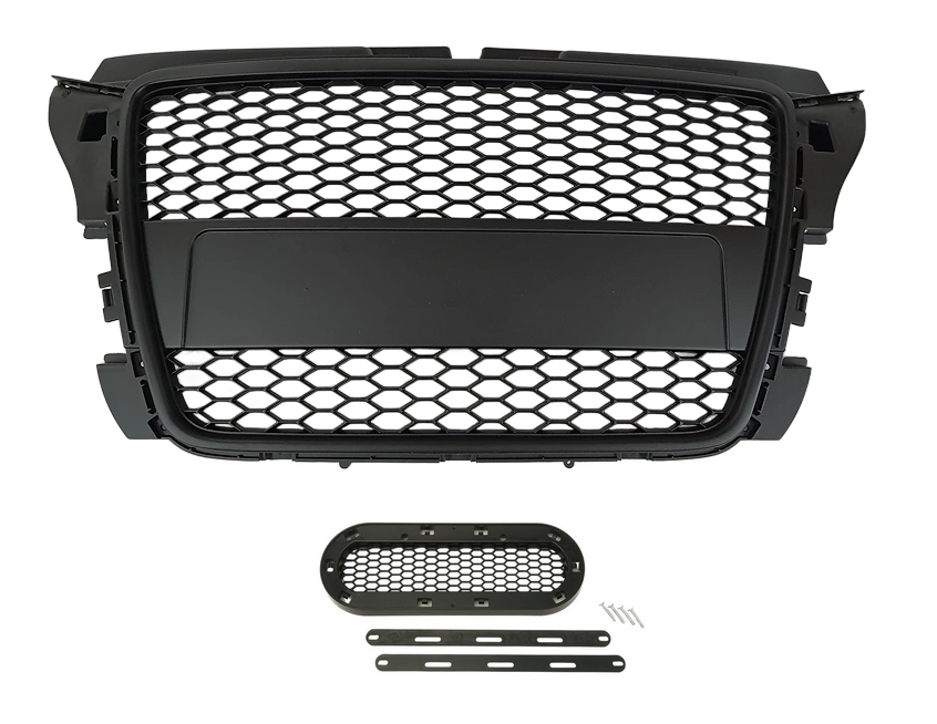For Audi A3 8P facelift RS-design front grille, black