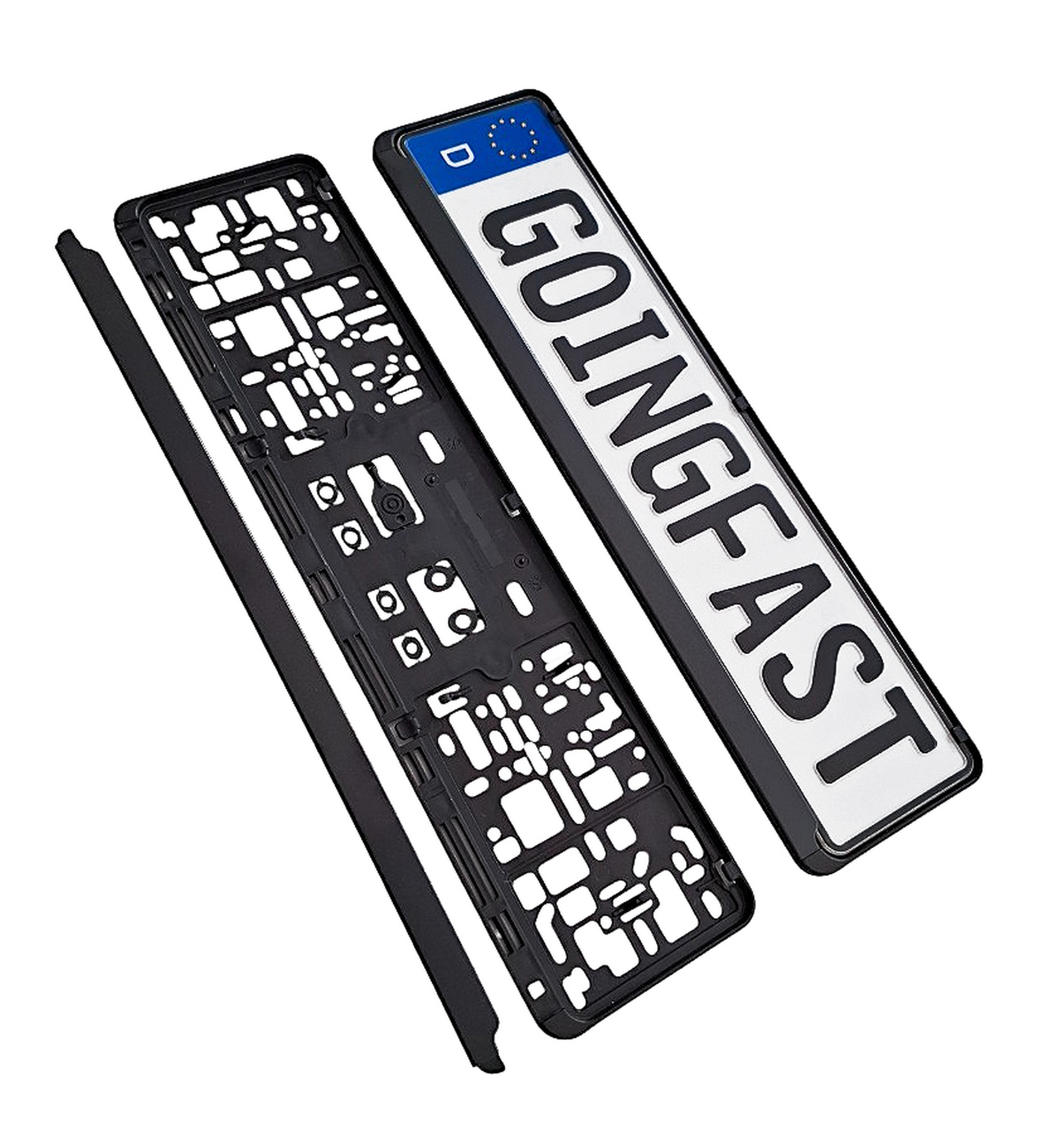 2x Universal European Euro License Number Plate Holders Fram...