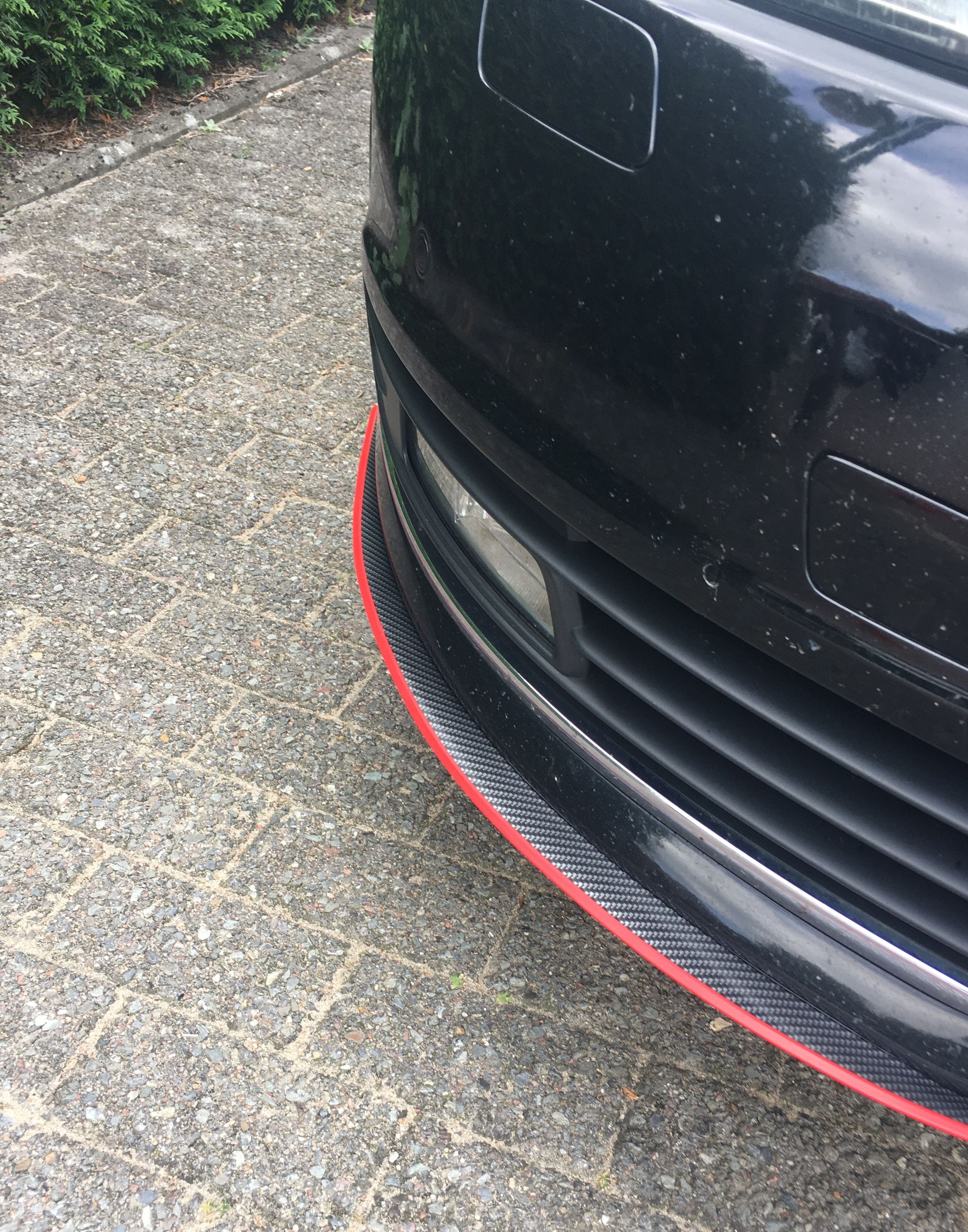 Universal Front Spoiler Lippe Seiten Schweller Stoßstange Frontlippe Carbon  Look Rot