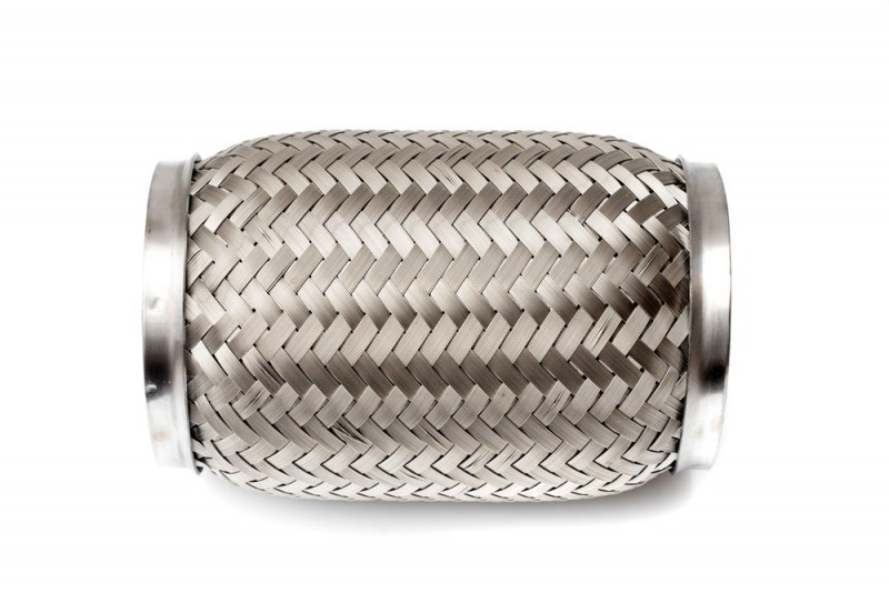 Universal 3" Front Exhaust Flex Pipe Tube Stainless Steel Mesh 76x150mm