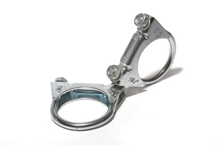 Passend für Opel 2 Auspuff Schellen Rohrverbinder Rohrschellen Bügelschellen M8 x Ø 48mm