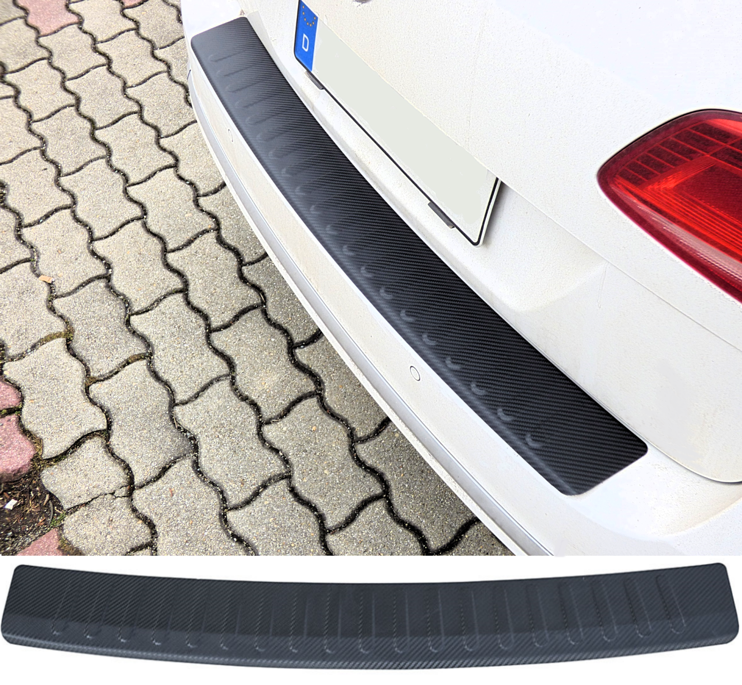 Für VW Caddy 4 ab 2015- Ladekantenschutz Carbon Look mit Abk...