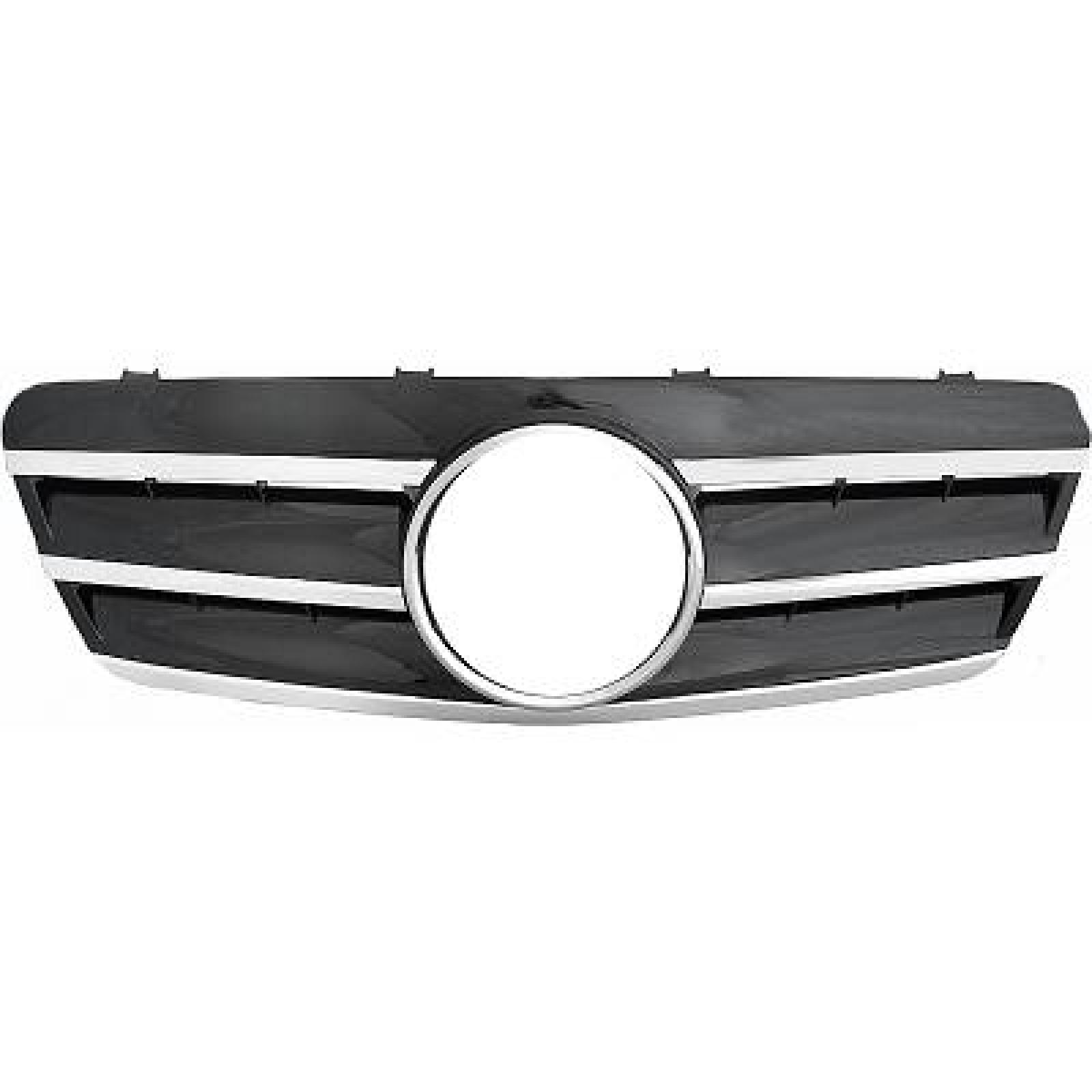 Grille de radiateur chrome/noir compatible avec Mercedes-Benz CLK C208 A208 Grille de radiateur chrome/noir compatible avec Mercedes-Benz CLK C208 A208
