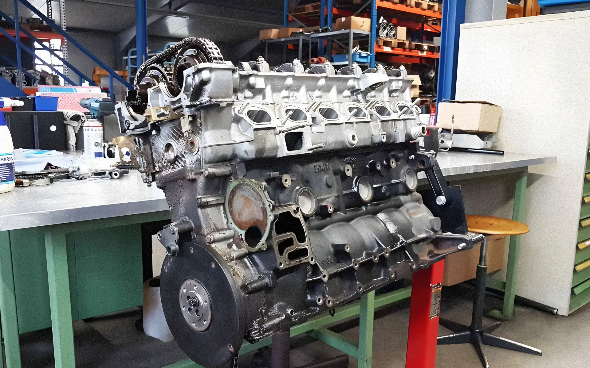 Der S50B32 Motor beim Zerlegen