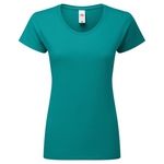 Fruit of the Loom Iconic T-shirt met V-hals voor dames, zwart, S Fruit of the Loom Iconic T-shirt met V-hals voor dames, zwart, S