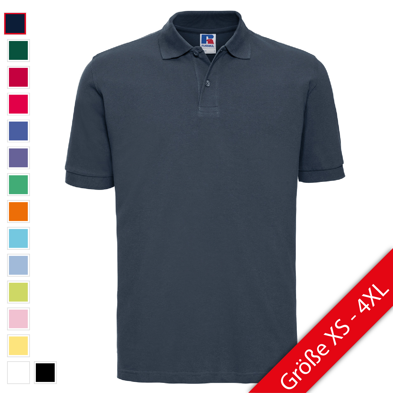Russell Men´s Classic Cotton Polo Shirt Herren XS - 4XL NEU