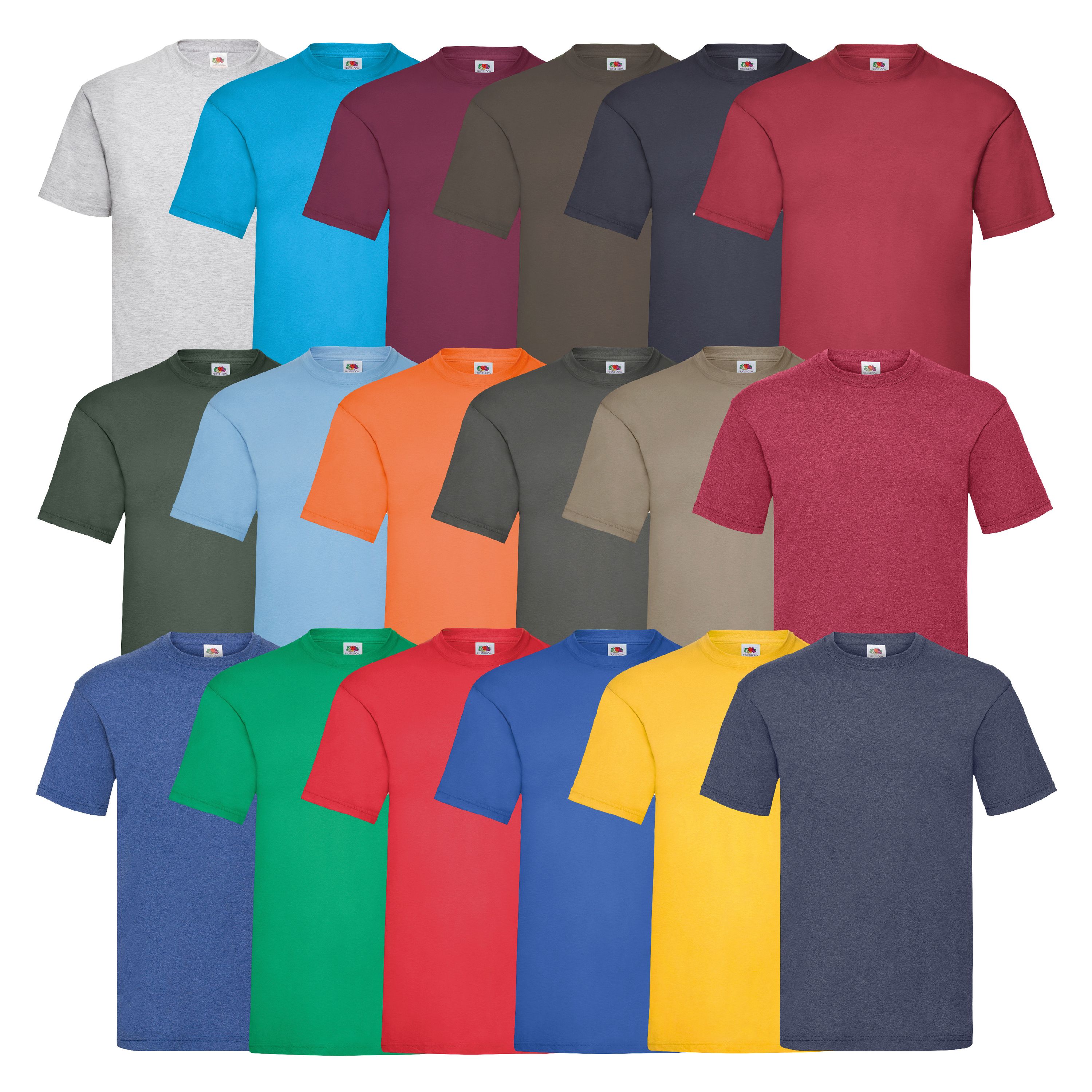8er Pack Fruit of the Loom T Shirt Set Baumwolle Herren Basic T-Shirts NEU
