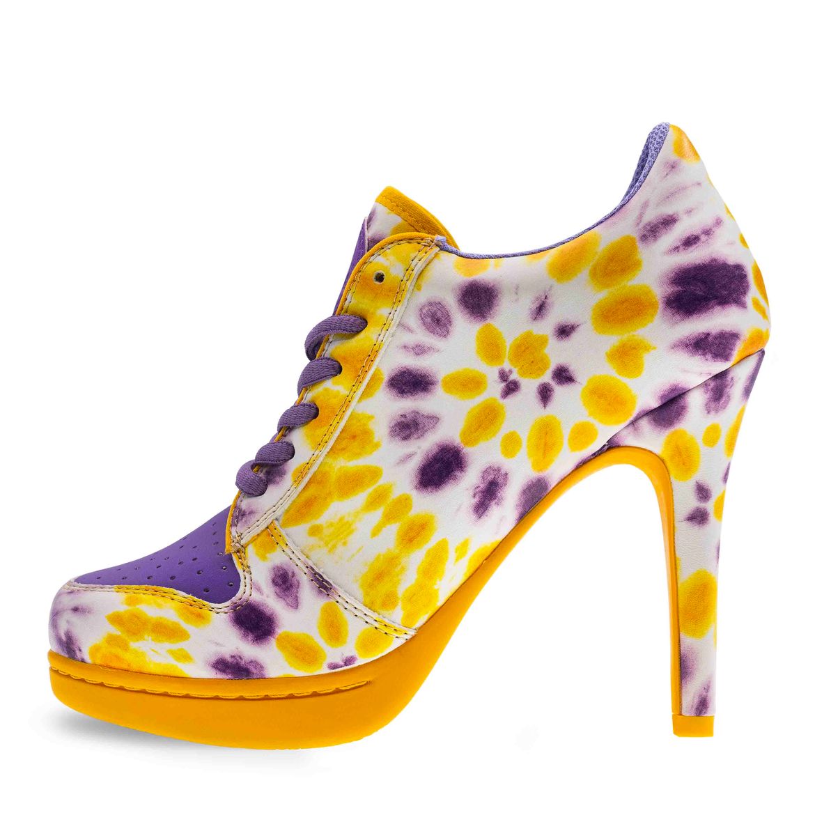 Purple and cheap yellow heels