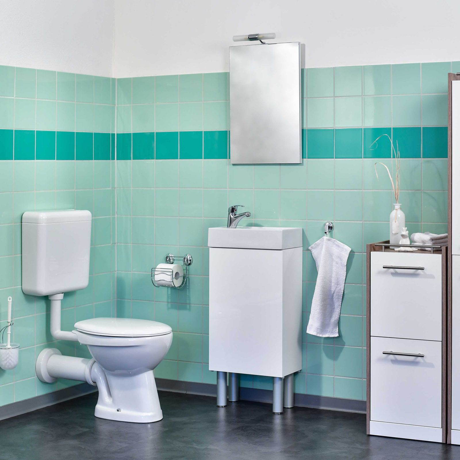 FoLIESEN Fliesenaufkleber für Küche und Bad - Fliesenfolie Hellgrau | eBay