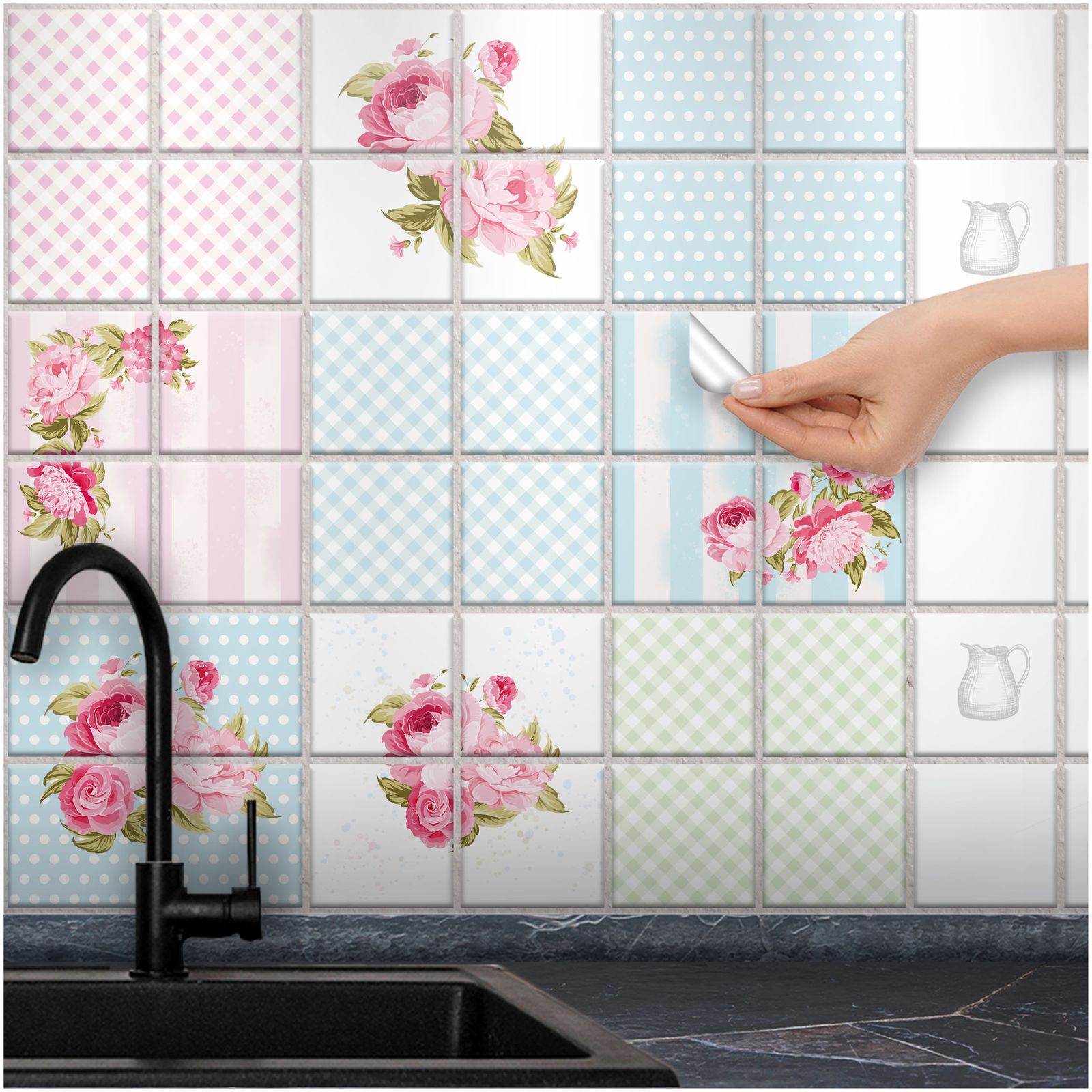 Fliesenfolie Kuche Meterware
