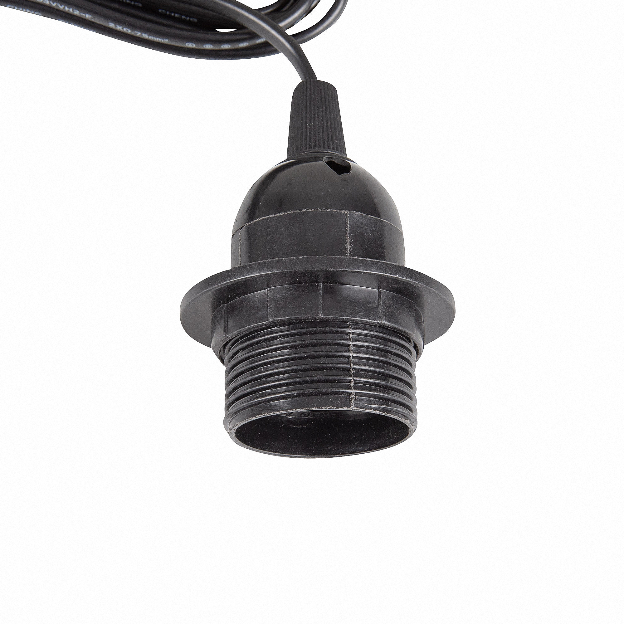kwmobile 3x E27 Lampenfassung mit Schalter - E27 Fassung Schwarz mit 5m  Netzkabel Schraubring Schalter - Lampenaufhängung Pendelleuchte  Hängeleuchte : : Gewerbe, Industrie & Wissenschaft