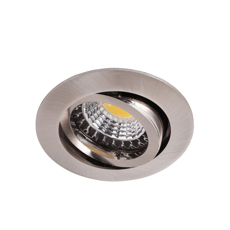 Paket] 6x Einbaurahmen MR16 SET Satin-Nickel 818-SN Ø65 mm IP20 