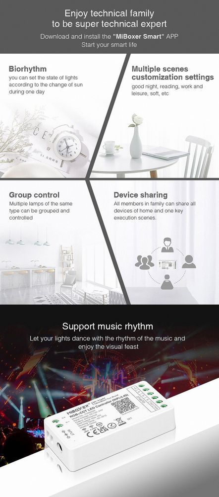 MIBOXER FUT039W RGB+CCT LED controller