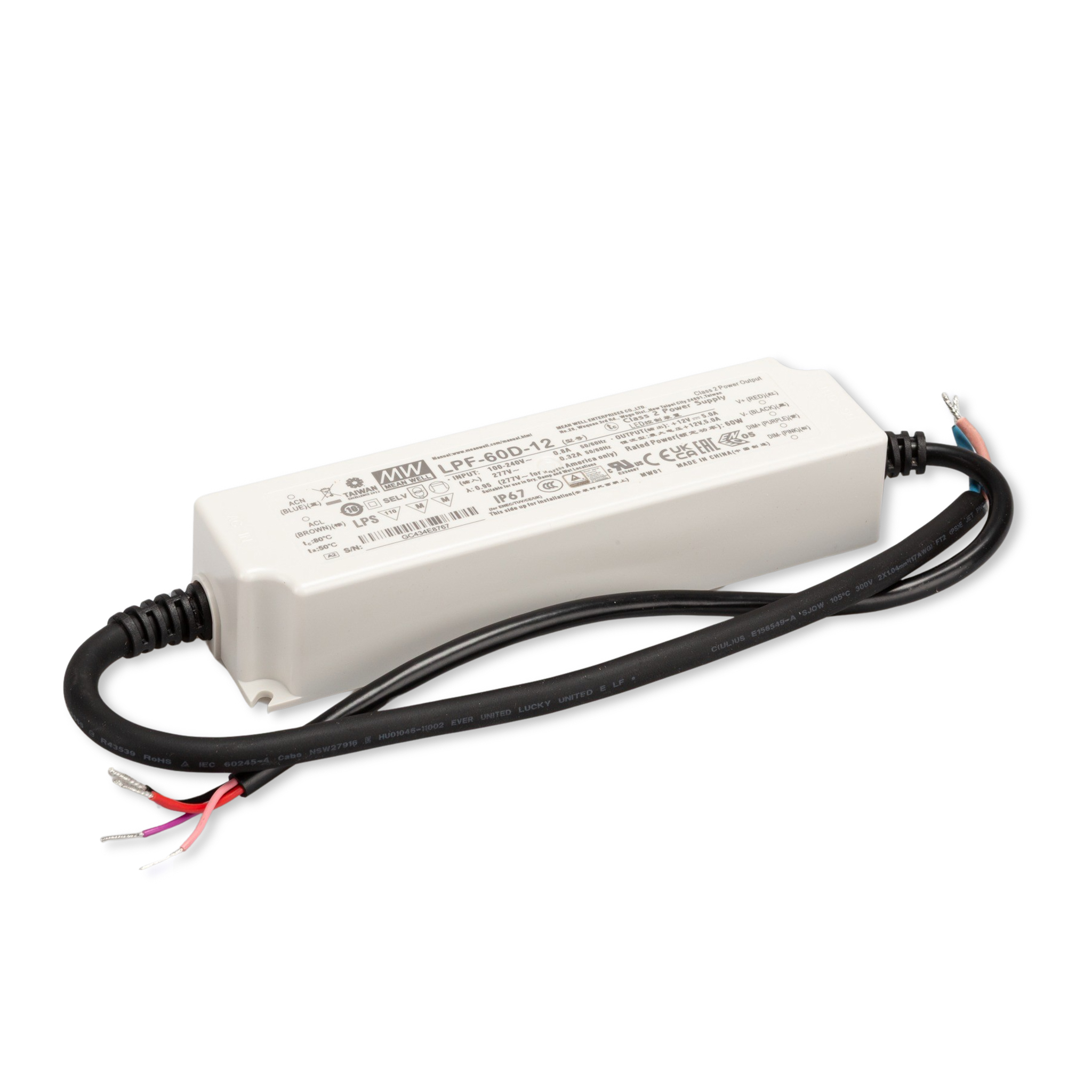 MEAN WELL LPF-60-15 Netzteil IP67 – 60W, 15V, 4A, Produktbild-Vorschau 2