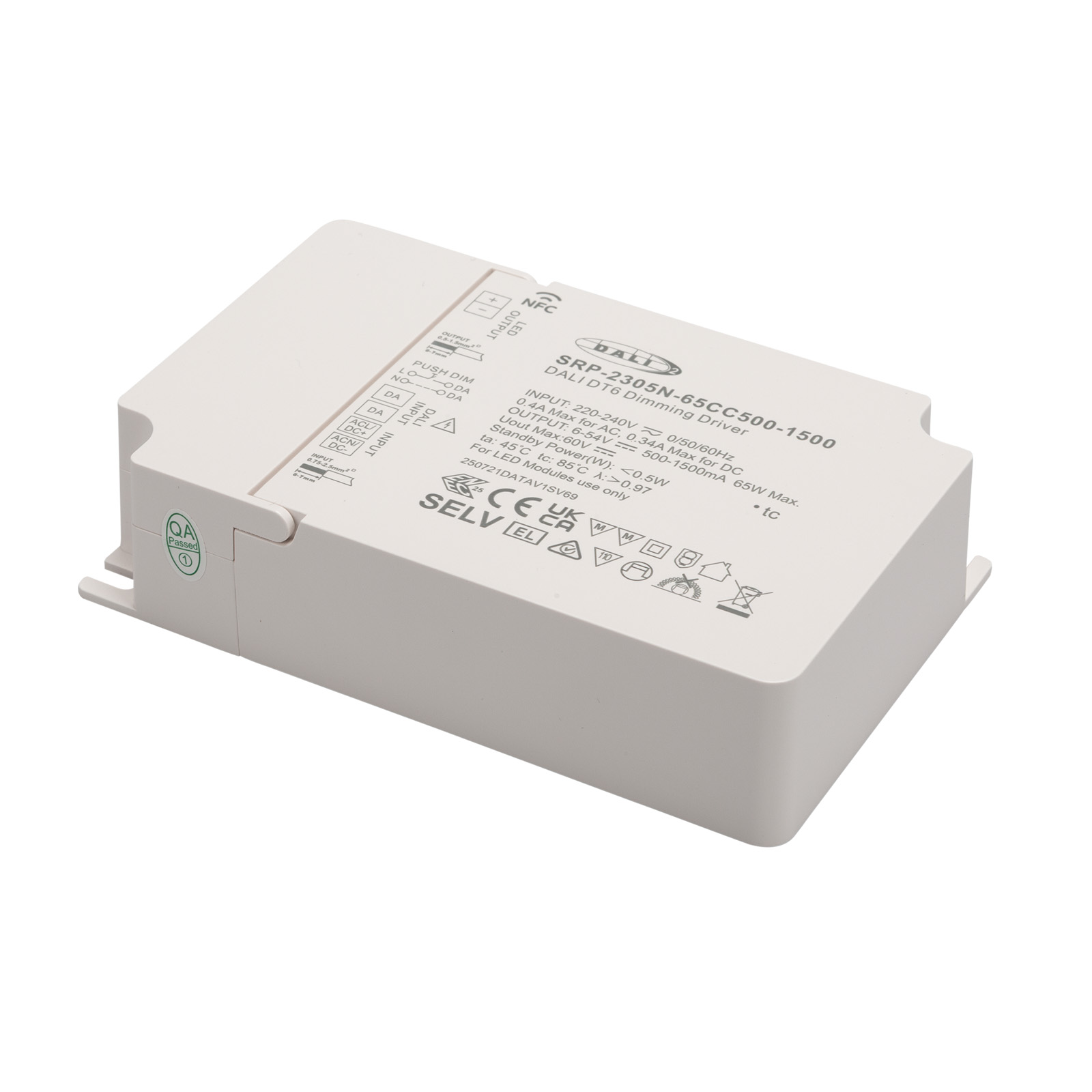 CONNEX SRP-2305N-65CC500-1500 Dali / PUSH DT6 NFC Netzteil bis 65W 500-1500mA