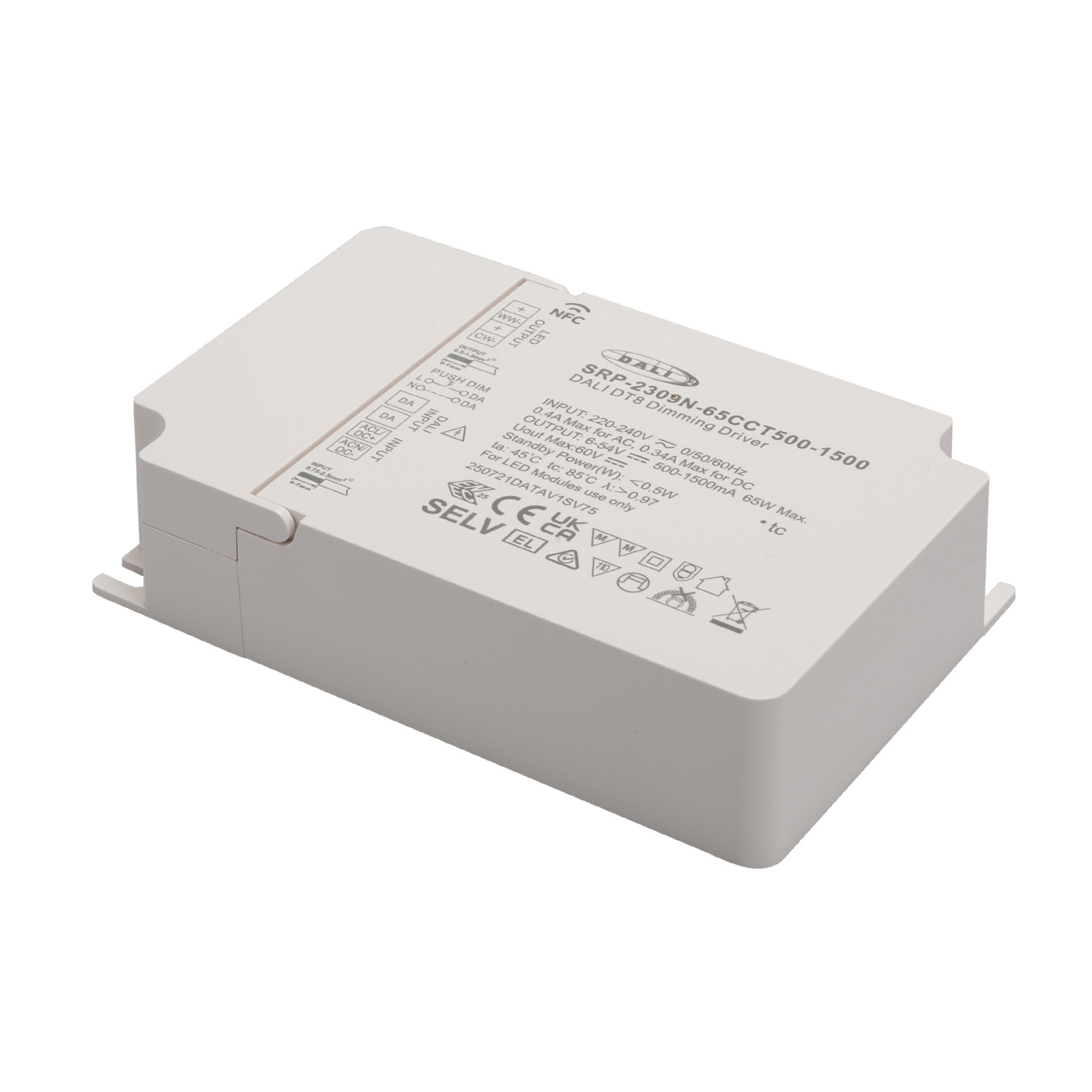 CONNEX SRP-2309N-65CCT500-1500 Dali / PUSH DT8 NFC CCT Netzteil bis 65W 500-1500mA