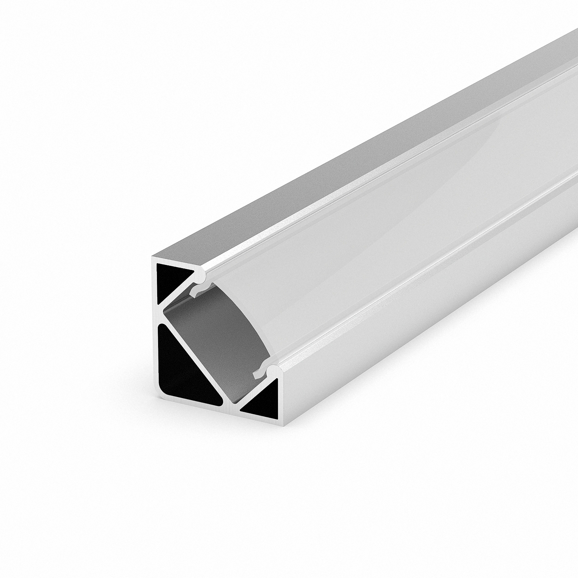Paket] LED Profile in silber P3-1 100CM opal Abdeckung für LED Streifen bis  13,4mm Breite