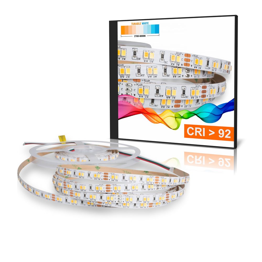 LED Strip 2835 TUNABLE WHITE (2700-6000K) CRI 92 72W 5m 12V IP20