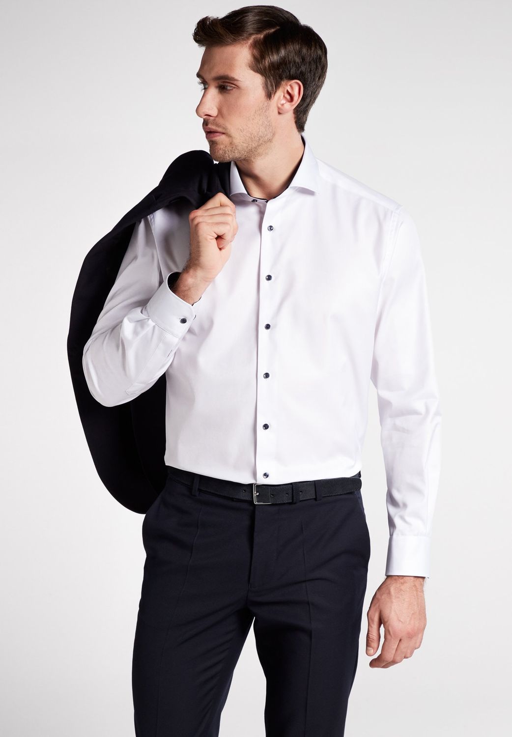 eterna Hemd Comfort Fit Cover Shirt uni weiss BLICKDICHT 65cm Arm 8819/00  E15V | Modehaus Uphoff - Bewusst Mode erleben