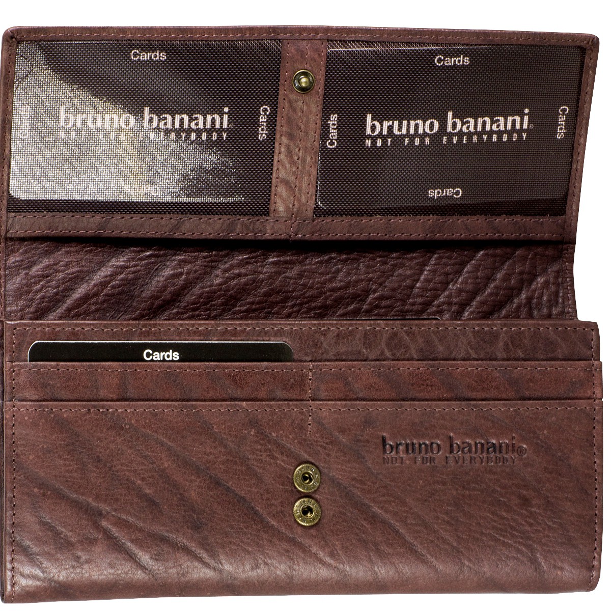 Bruno Banani Damenbörse / braun Exclusive quer, Damen, Geldbeutel AFRICA Geldbeutel buff echt Accessories Leder, Geldbörse, leather 