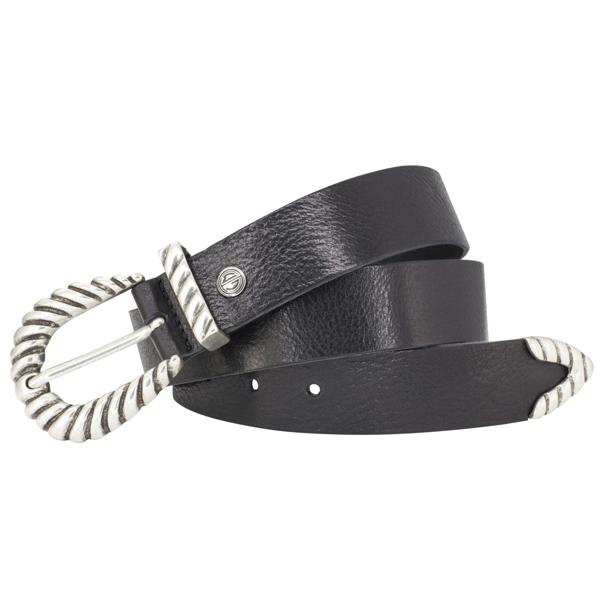 LINDENMANN Ledergürtel Damen echtes Leder 35 mm schwarz  