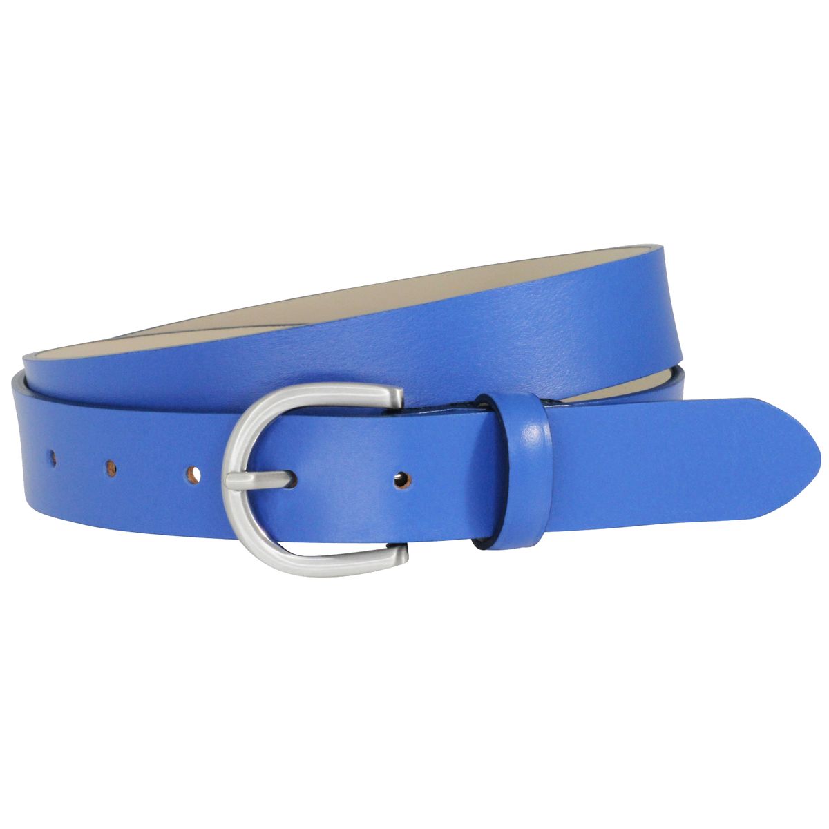 LINDENMANN Ledergürtel Damen 30 mm Nappa-Leder blau | Accessories 