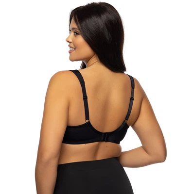 Rückansicht Artikel 241472 Minimizer Bügel-BH Elina für große Größen Curvy Farbe Schwarz