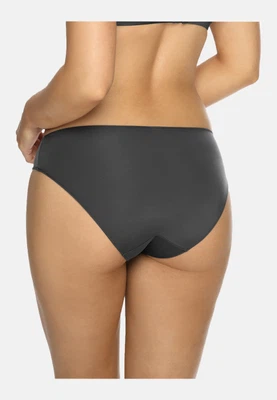 Rückansicht Slip in Bikinislip-Form in Farbe Dunkelgrau Volcano