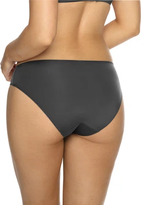 Rückansicht Slip in Bikinislip-Form in Farbe Dunkelgrau Volcano