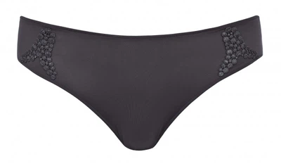 Vorderansicht Slip in Bikinislip-Form in Farbe Dunkelgrau Volcano