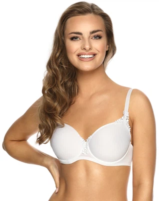 Vorderansicht Bügel-BH mit Spacercups in Farbe Weiß