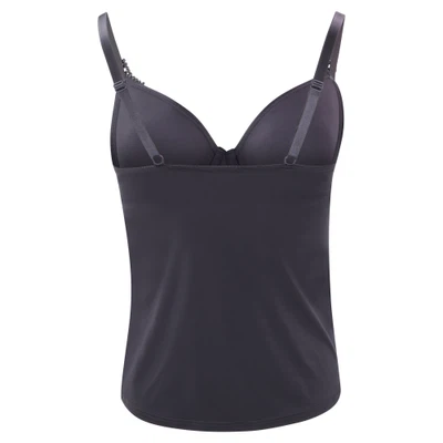 Rückansicht BH-Hemd mit Bügel und gemoldeten vorgeformten Spacercups in Farbe Dunkelgrau Volcano