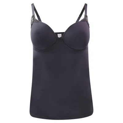 Vorderansicht BH-Hemd mit Bügel und gemoldeten vorgeformten Spacercups in Farbe Dunkelgrau Volcano