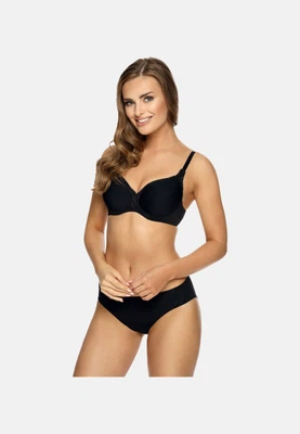 Vorderansicht Bügel-BH mit Spacercups in Farbe Schwarz