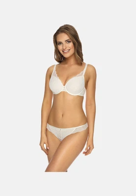 Vorderansicht Bügel-BH mit gemoldeten Spacercups in High Apex Form in Farbe Champagner