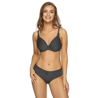 VIANIA Bügel-BH 211400 Betty gemoldete Spacercups schmale Träger Farbe Grau Graphite