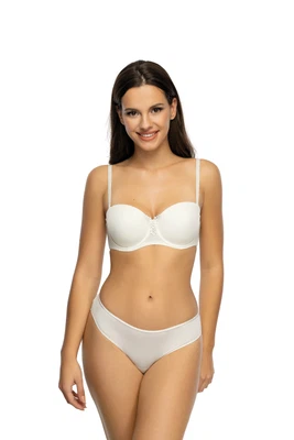 Vorderansicht Multiway Bügel-BH mit abnehmbaren Trägern Farbe Cream