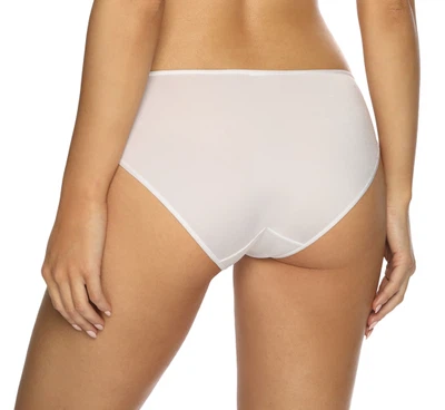 Rückansicht Slip klassische Schnittform in Farbe Weiß