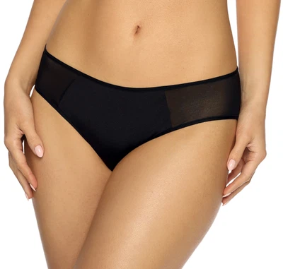 Vorderansicht Slip klassische Schnittform in Farbe Schwarz
