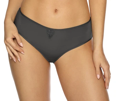 VIANIA Bikinislip 211200 Betty höhere Schnittform Farbe Graphite Grau