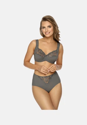 Vorderansicht Bügel-BH mit Komfortträgern und gemoldeten vorgeformten Cups in Farbe Grau Graphite