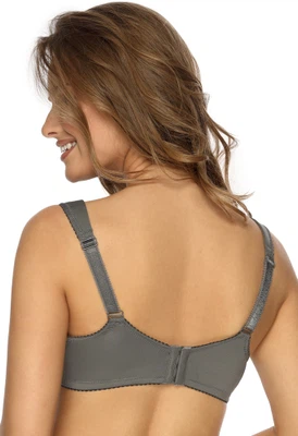 Rückansicht Bügel-BH mit Komfortträgern und gemoldeten vorgeformten Cups in Farbe Grau Graphite