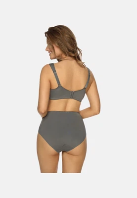 Rückansicht Bügel-BH mit Komfortträgern und gemoldeten vorgeformten Cups in Farbe Grau Graphite