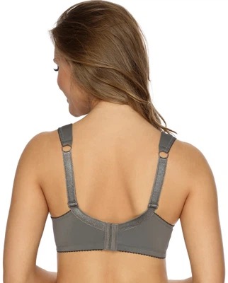 Rückansicht Soft-BH ohne Bügel mit Komfortträgern und gemoldeten vorgeformten Cups in Farbe Grau Graphite